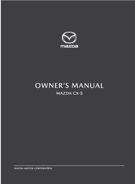 Mazda CX5 Owner Manual 01/2020 Bookworks Services